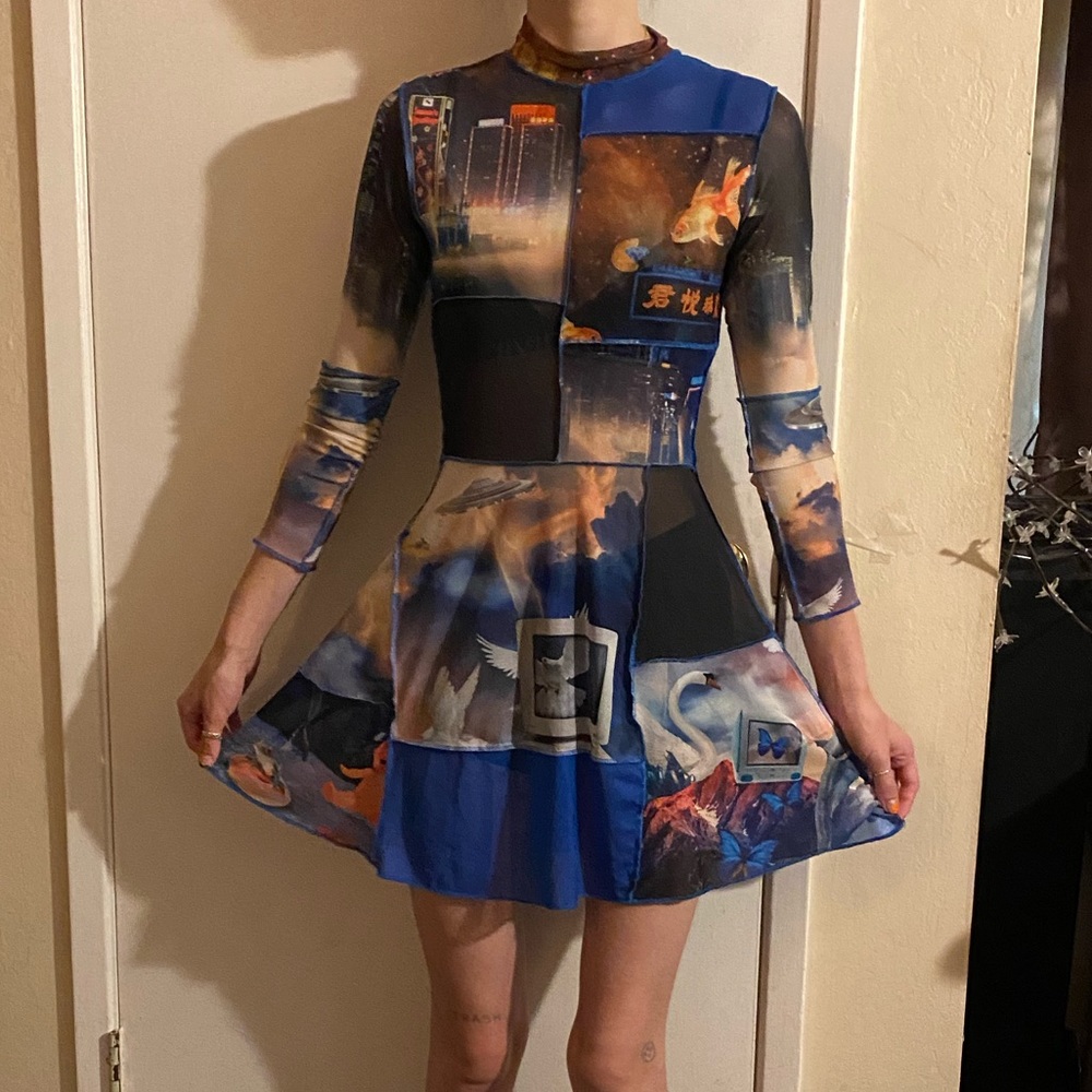 Dolls Kill System Overload Mesh Dress